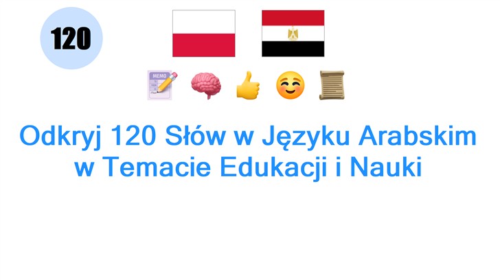 Odkryj 120 Słów w Języku Arabskim w Temacie Edukacji i Nauki